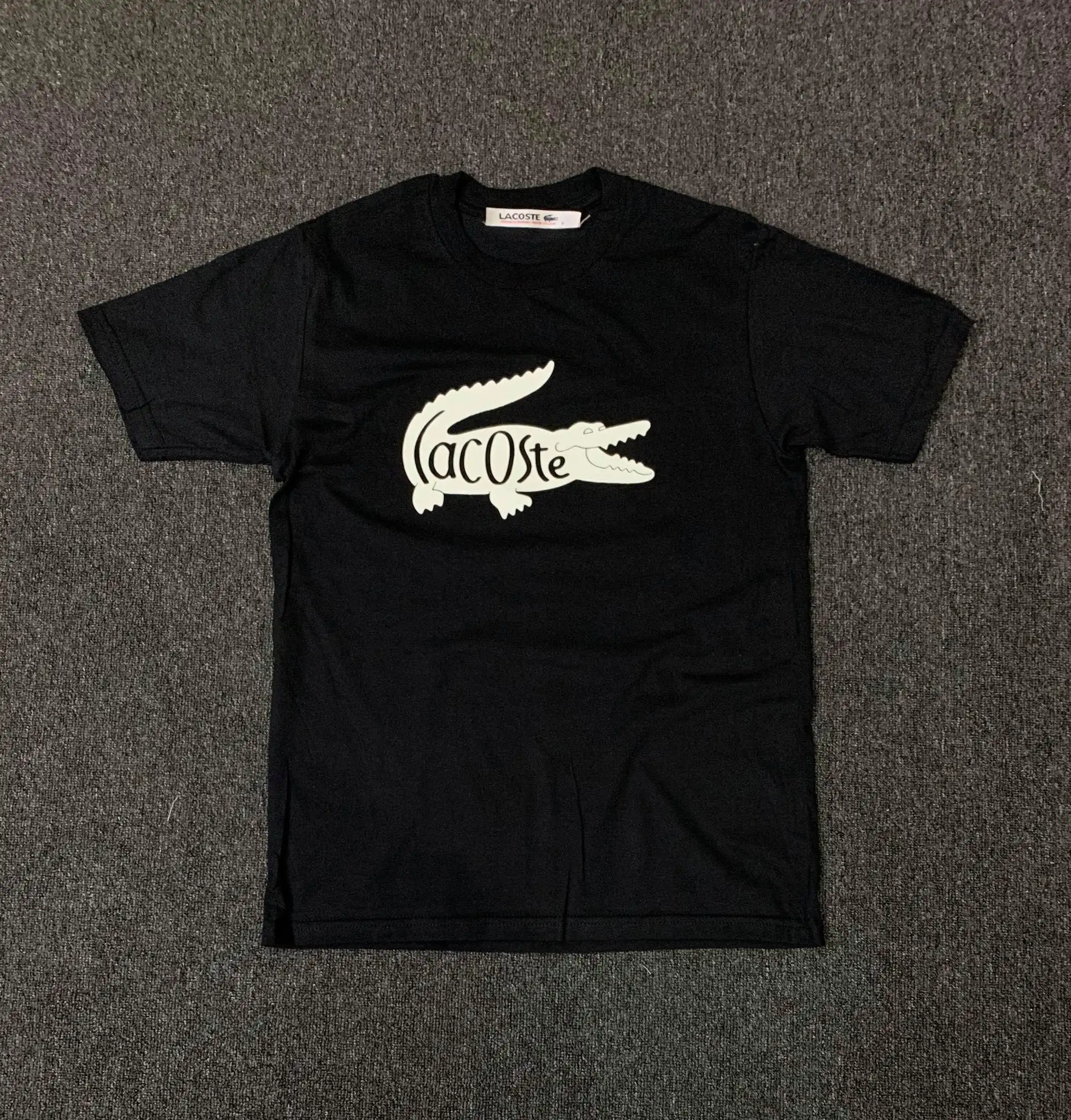 Lacoste Printed T Shirt Word 1 Glow 