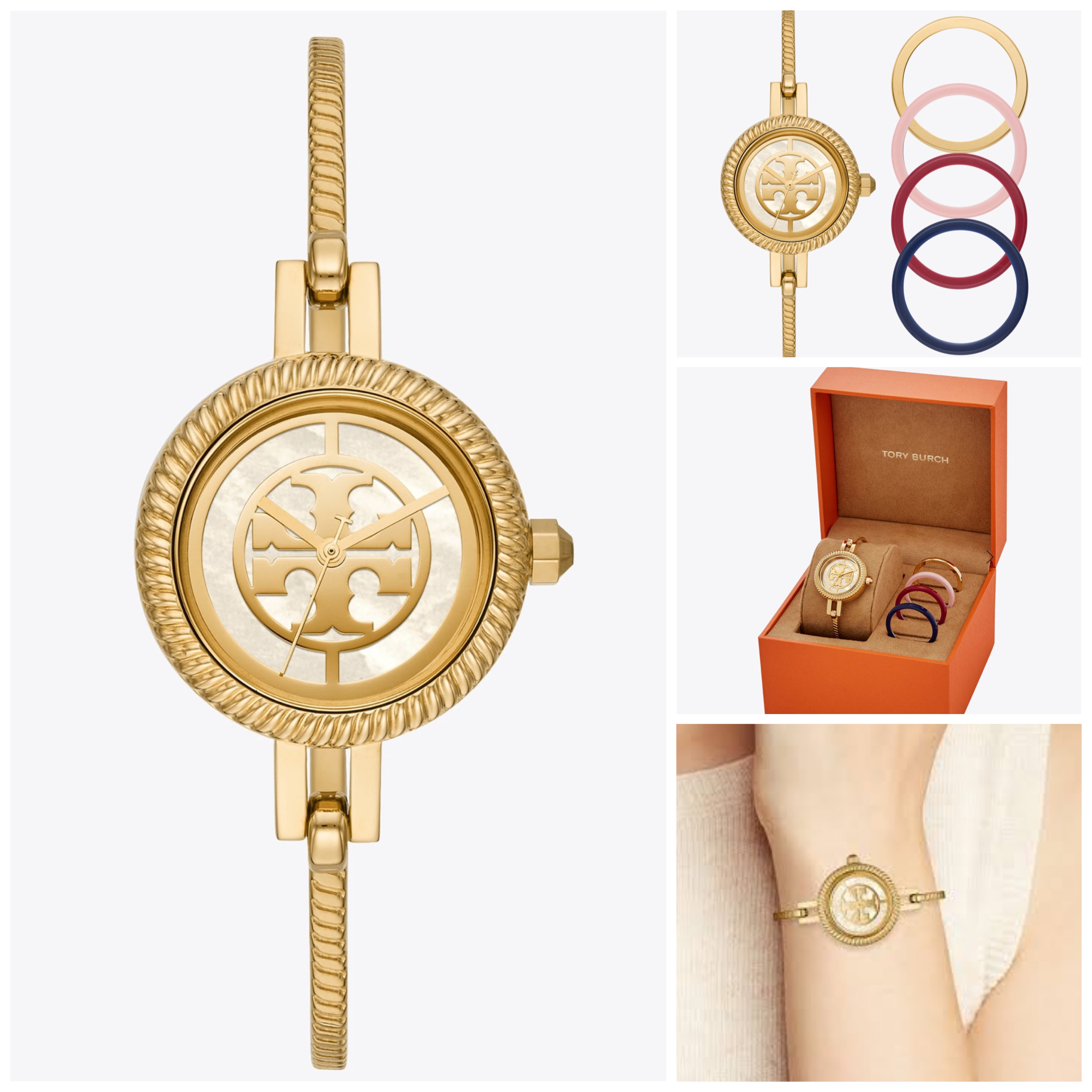 Designer Jewelry: Tory Burch Reva Bangle Watch Set 15 Stylish Watches ...