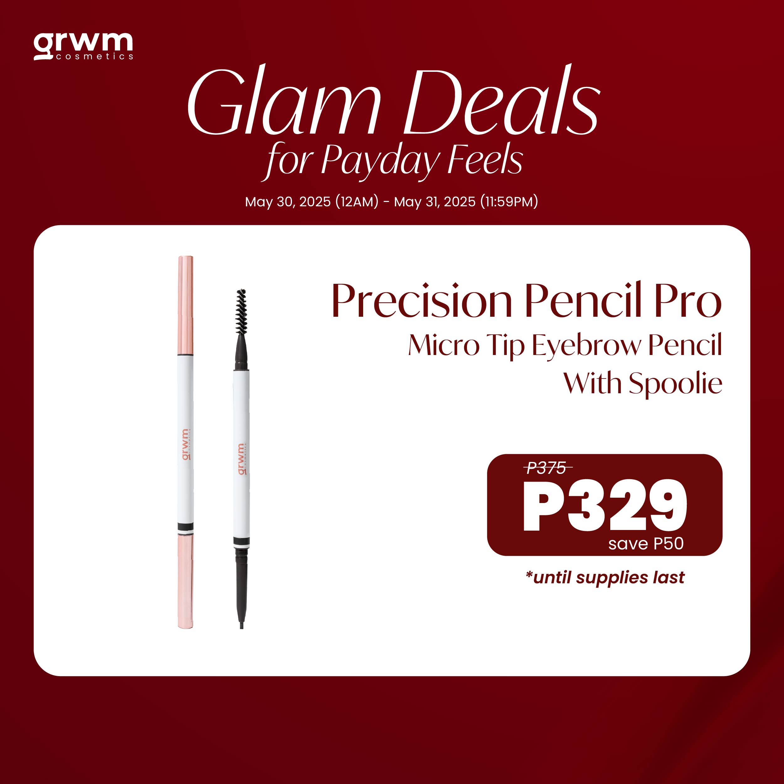 Discount on GRWM Cosmetics  shoes - SKU: GRWM Cosmetics Precision Pencil Pro - Micro Tip Eyebrow Pencil with Spoolie