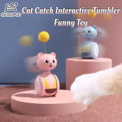 SKISOPGO Cat Tumbler Swing Toy with Feather Ball