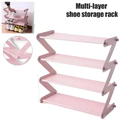 Eiderfinch SH-289 Shoe Storage Rack Non Woven Stainless Steel Foldable Save Space Multi Layer Assembled Shoe Holder (1)