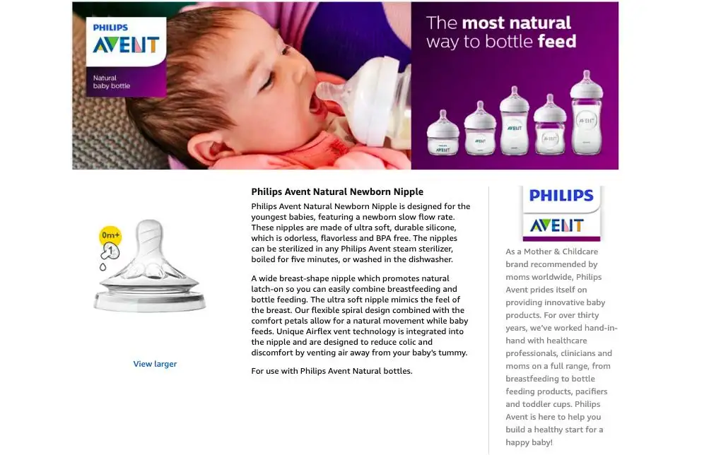 avent natural newborn nipple