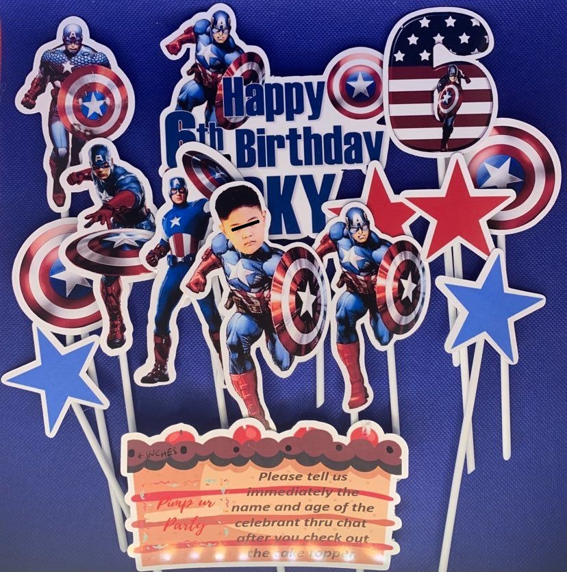 Captain.America Cake topper set | Lazada PH