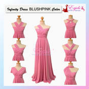 Blush Pink Infinity Dress Floor Length With Attached Tube | Cotton Spandex