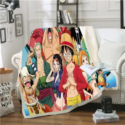 Anime a piece blanket design flannel I see printed blanket sofa warm bed throw adult blanket sherpa style-2 blanket (16)