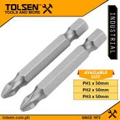 Tolsen 2pcs Philip Screwdriver Bit Set S2 Industrial Steel