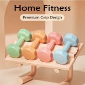Hex Dumbbell Set - Pink/Blue/Green - Gym Fitness Equipment