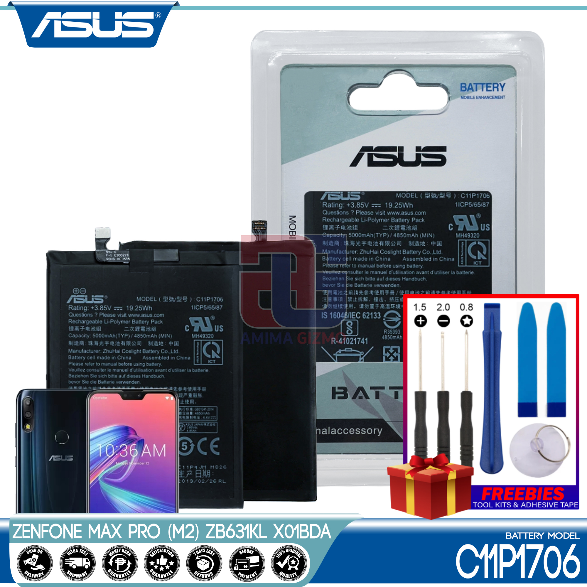 asus zenfone max pro m2 battery replacement cost