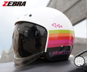 Zebra 603 Retro Half Face Motorcycle Helmet for Men & Women