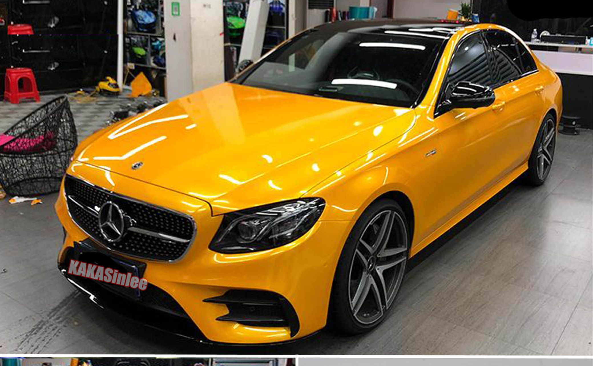 Metallic Yellow Vinyl Wrap Sticker for Cars and Motorcycles