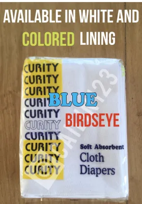 12 pcs Curity Birds Eye Cloth Diaper Birdseye Lampin 29x17 (2)