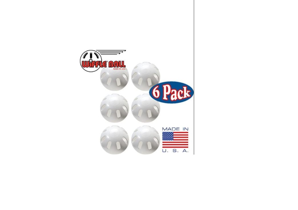 Regulation Baseball Size Official Wiffle Ball 6-PACK FREE SHIPPING NEW