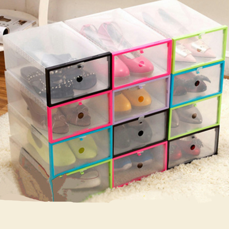 1Pc Colorful Stackable Shoe Box Storage 