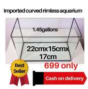 Curved Rimless Aquarium with Cover by Xi LONG