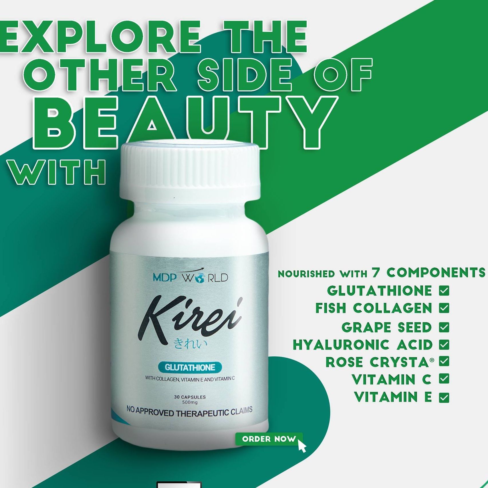 Get Kirei Glutathione Capsule With Collagen at the Best Prices Online