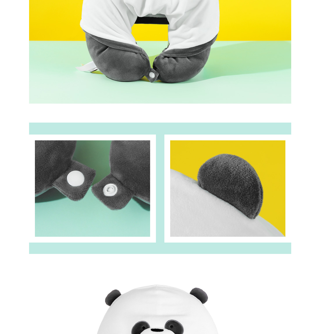 Panda neck 2024 pillow with hood