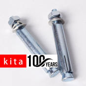 50PCS kita100years Dyna Bolt 1/4 x 2 Tetanized Tgc Expansion Anchor Bolt with Sleeve