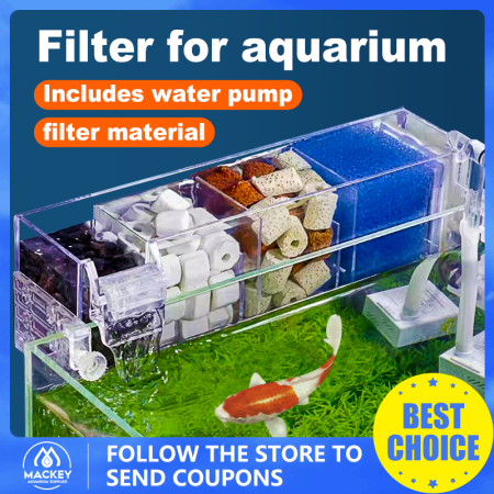 Aquarium Filter Set with Pump and Sponge, Oxygenation Kit