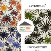 Geena Silk Sold Per Yard: Forest Design