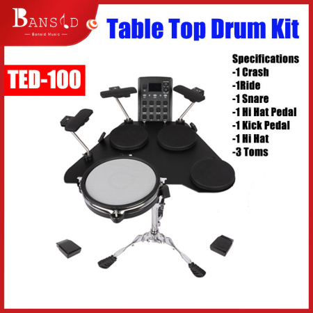 Bansid Electronic Table Top Drum Kit with Speakers