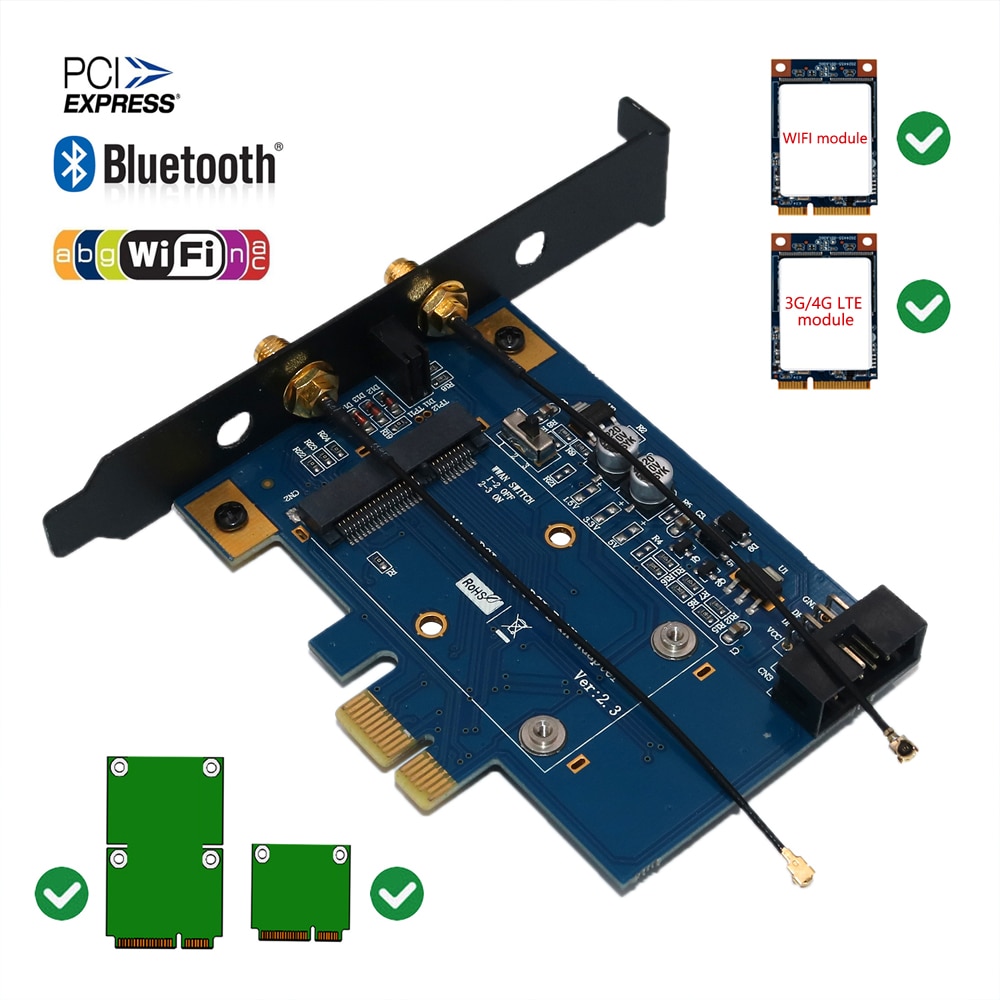 Bộ Chuyển Đổi Wifi PciE Bộ Chuyển Đổi Bluetooth Wifi Pcie Card Mạng