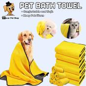 Absorbent Microfiber Pet Bath Towel for Dogs and Cats