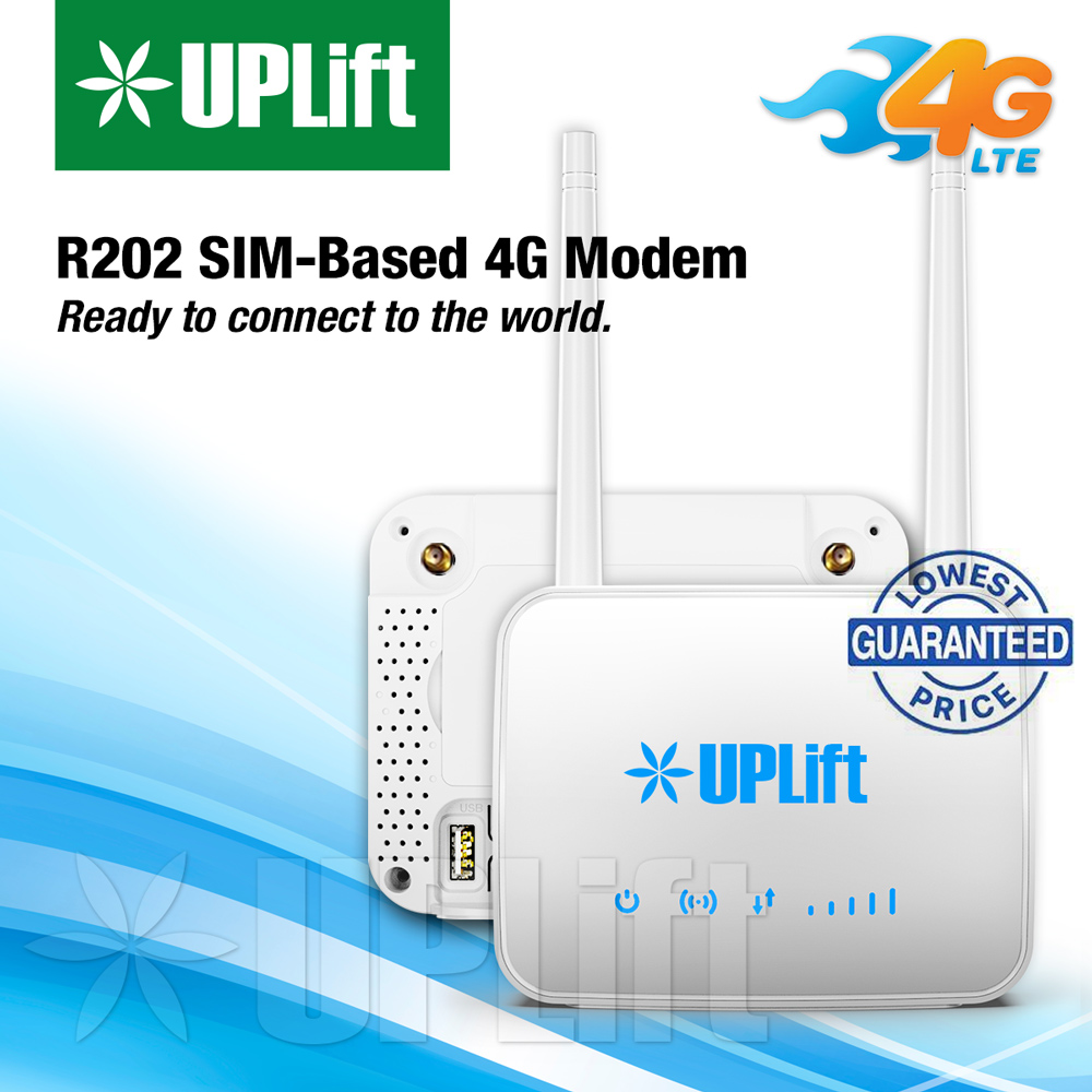 UPLift R202 4G Modem Openline SIM-Based for All Networks with Full Admin  Rights and Band Selection and Antenna Ports Compatible with Smart Globe  Dito