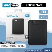 WD External Hard Drive - 1TB/2TB, USB 3.0, Mac