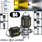 T19 LED Motorcycle Headlight, 8000LM Dual Color, 12V-60V