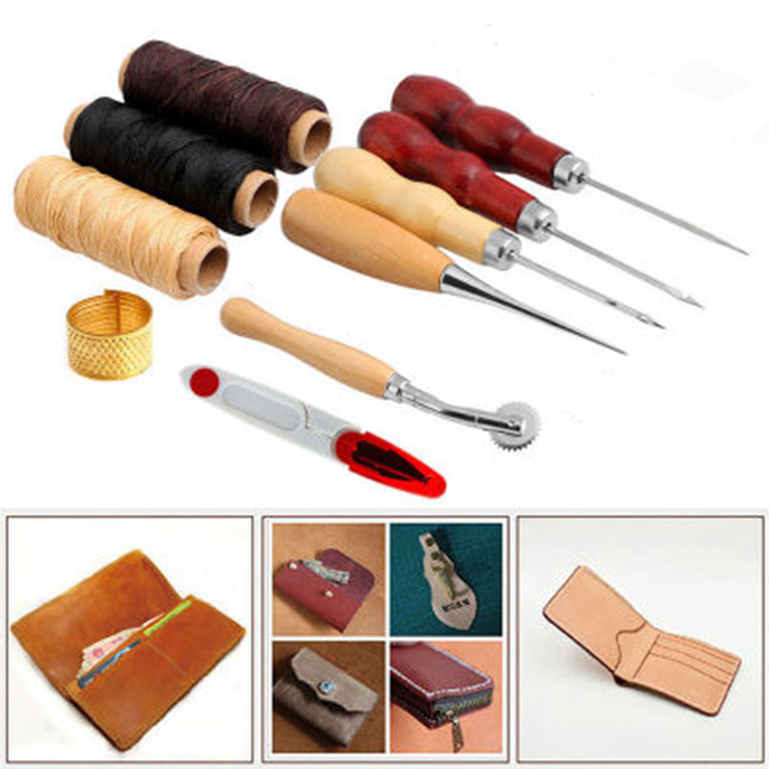 Sanbest Professional Leather Craft Tools Kit Hand Sewing Stitching