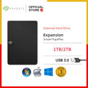 Seagate 1TB/2TB USB 3.0 Portable Hard Drive - 3-Year