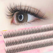 Lvcheryl Fishtail False Eyelashes Extension Set - Natural C Curl