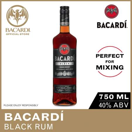 BACARDI Black Rum - Bold, Dark and Aged in Oak