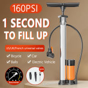 Portable High Pressure Bike Floor Pump with Puncture Kit