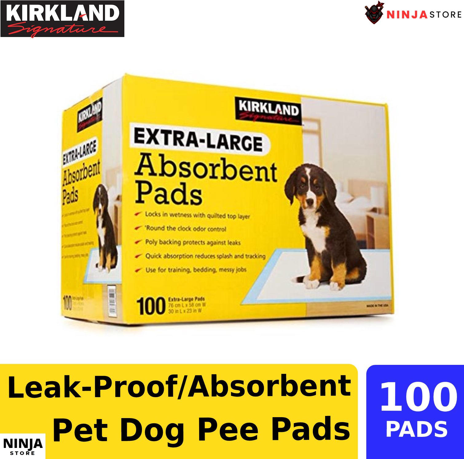 Kirkland extra large outlet puppy pads