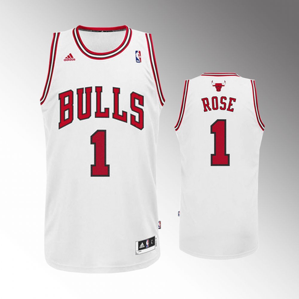 white derrick rose bulls jersey