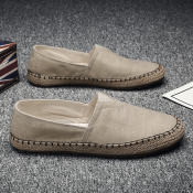 EIFAK Men's Canvas Fisherman Shoes, Slip-on Comfortable Driving Loafers