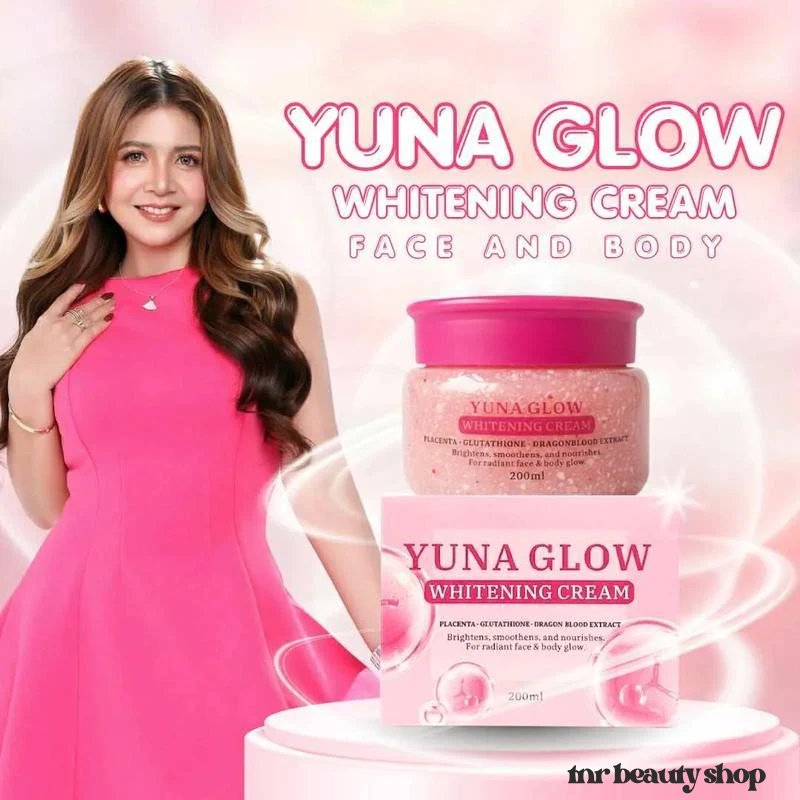 BMRS YUNA GLOW WHITENING CREAM FDA APPROVED WITH PLACENTA, GLUTATHIONE AND DRAGON BLOOD EXTRACT 200 ML
