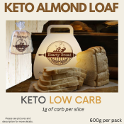 Almond Loaf Keto and Low carb Bread - Sugar Free/Gluten Free/Diabetic Friendly - Healthy Bread