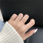 Simple Wavy Ring Set by LovelylifeFu