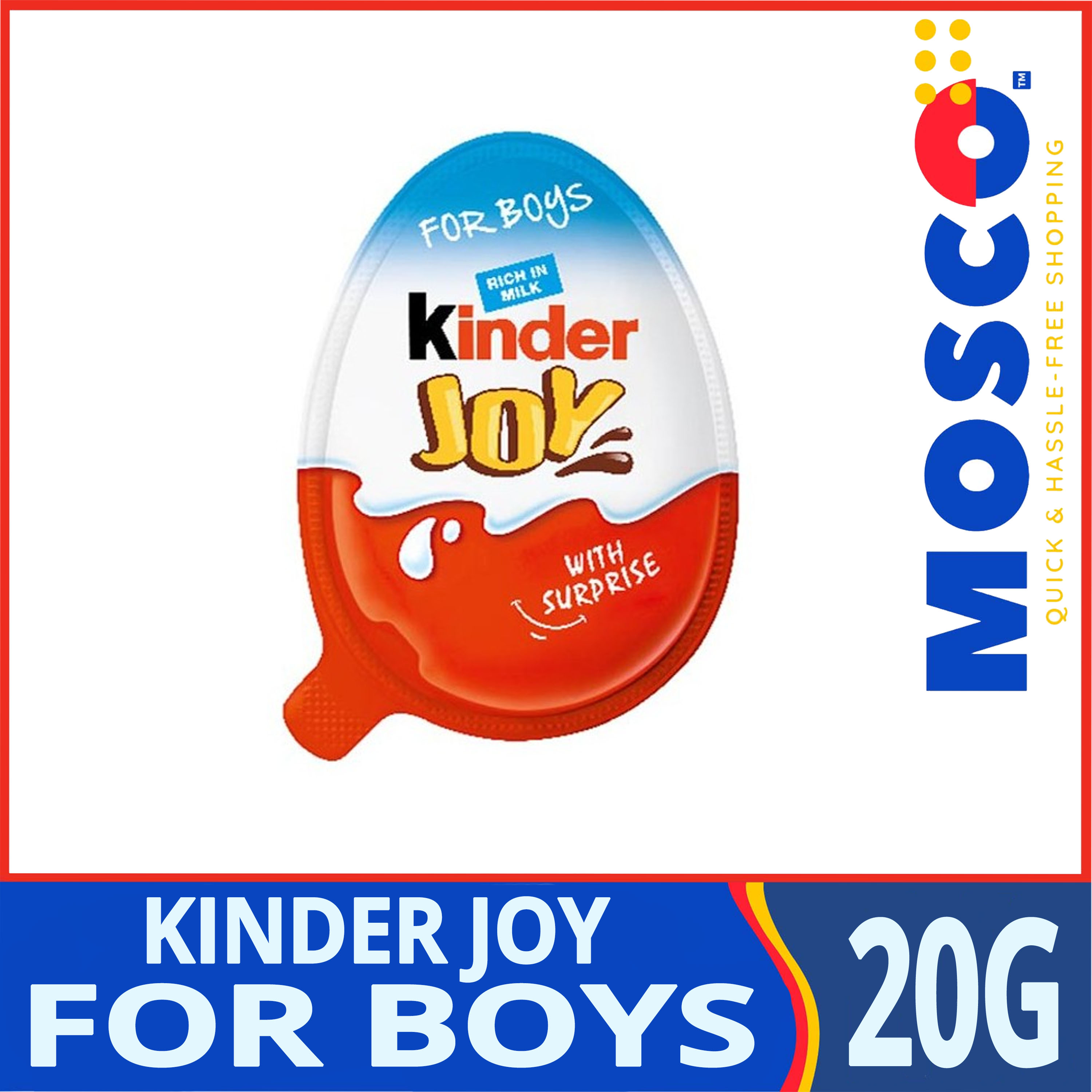 Kinder Joy for Boys 20g 20G Chocolate Treat Low Sodium Snack