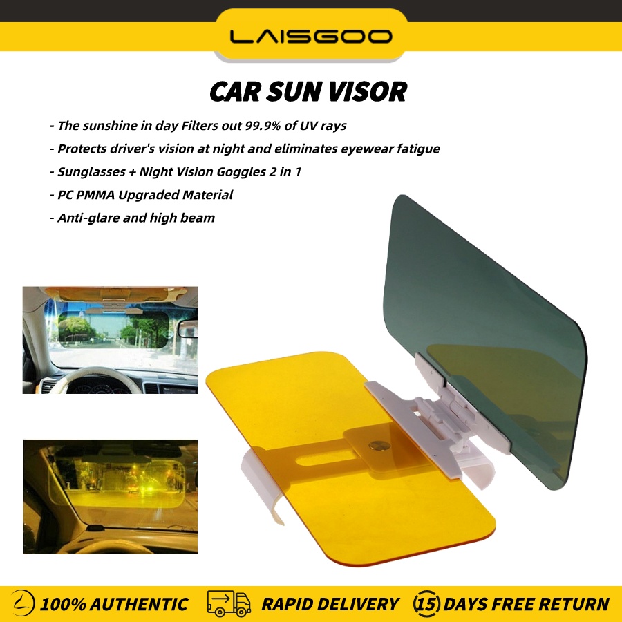1pc Car Anti-Glare Sun Visor For Day And Night, With Anti-Dazzle