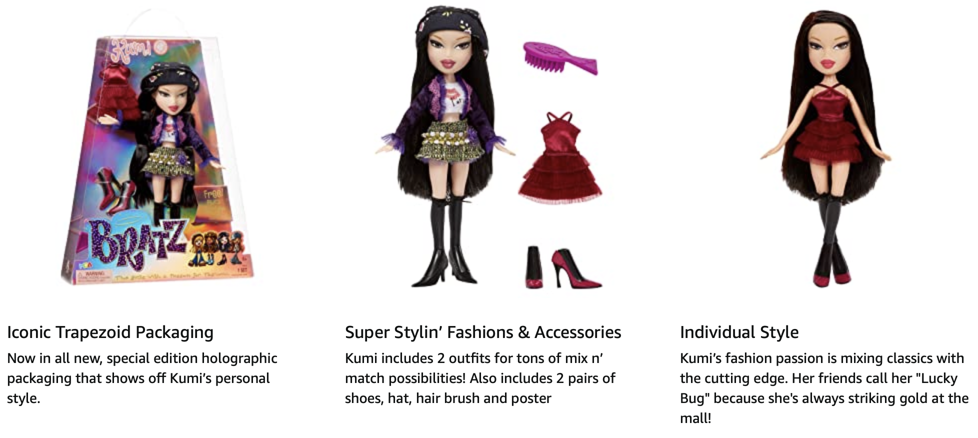 Bratz Original Poupée Mannequin - Kiana - Contient 2 Tenues, Des Ac Un Emballage Holographique En Edition Speciale Amz B09p8