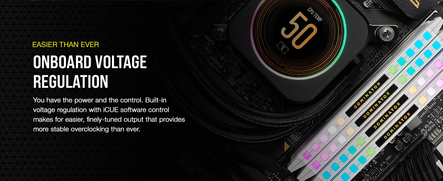 CORSAIR Dominator Platinum RGB DDR5 32GB (2x16GB) DDR5 5200 (PC5-41600) C40 1.25V CS-CMT32GX5M2B5200C40-BOX (CMT32GX5M2B5200C40) - Black