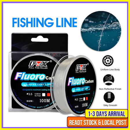 FTK Fluorocarbon Fishing Line Leader, 100m, 4.13-34