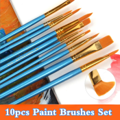 Artist Professional Paint Brushes Set, 10pcs, for Acrylic, Oil, Watercolor