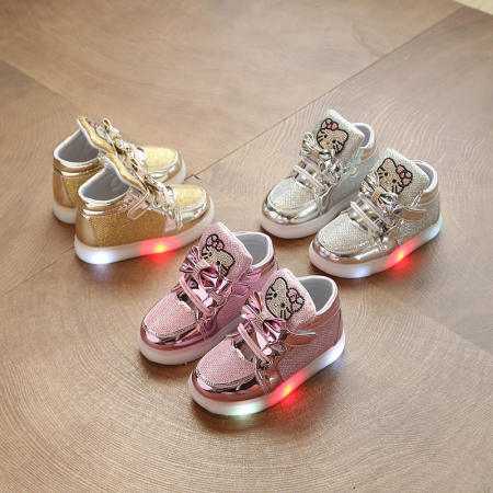 LED Fashion Kids Shoes for Girls by Brand (if available)