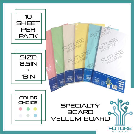 Veco 220GSM Vellum Specialty Board Paper - Assorted Colors