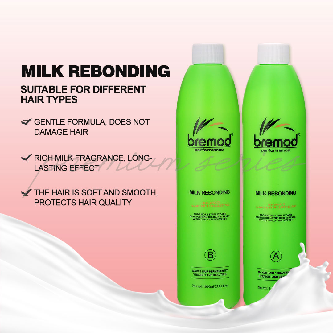 NEW Bremod Hair Straightening Rebonding 1000 ml x A and B