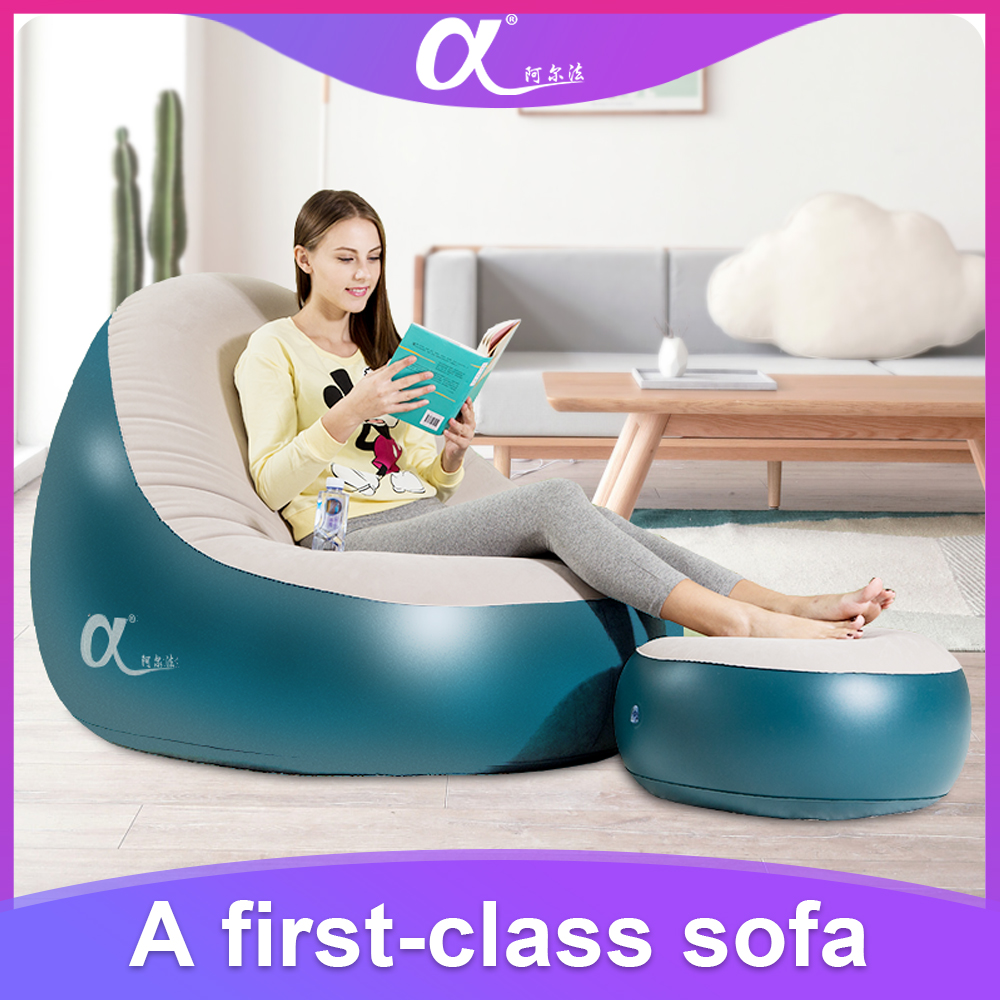 Alpha outdoor inflatable sofa home garden use single inflatable sofa chair lazy folding camping portable inflatable sofa - ยี่ห้อ 阿尔法 ราคา 540 บาท*ส่งฟรี